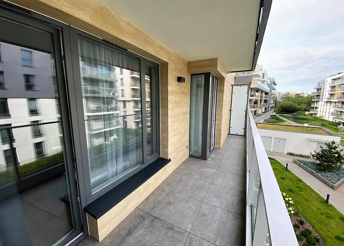 Nowy Vip Sea Gardens Przystan Letnica Morze 아파트 그단스크